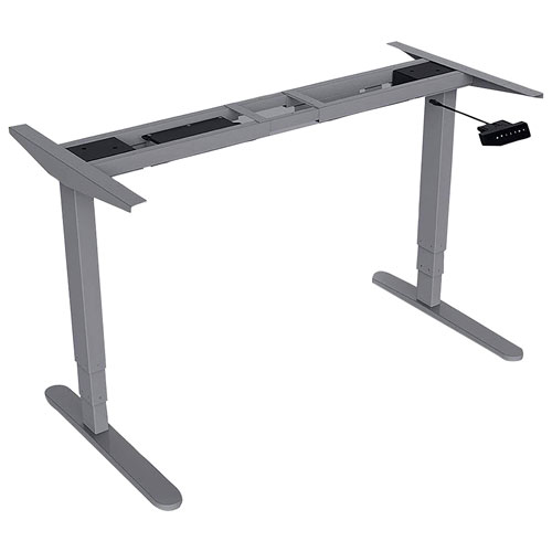 Loctek HAD3IS Height Adjustable Standing Desk Frame Silver Desks