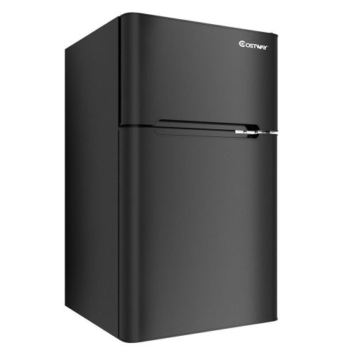 COSTWAY Refrigerator Small Freezer Cooler Fridge Compact 3.2 cu ft. - Black