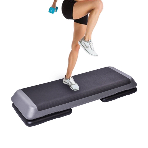 Costway 43" Aerobic Stepper Step Cardio Fitness Exercise Adjust 4"-6"-8" w/ Risers