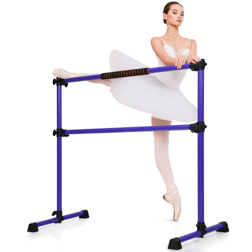 VITA Barre Portable Freestanding Double Ballet Barre, Fit, Dark Mystic  Gray, Aluminum | Adjustable Height, Made in USA, Home or Gym Exercise  Equipment