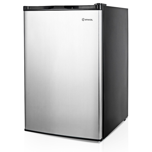 COSTWAY  3 Cu.ft. Compact Upright Freezer W/single Stainless Steel Door Removable Shelves