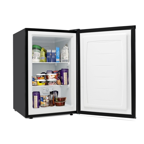 Costway 3 cu.ft. Compact Upright Freezer w/Single Stainless Steel Door Removable Shelves