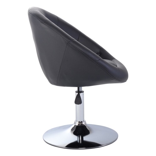 Costway 1PC PU Leather Adjustable Modern Swivel Round Accent Chair 3 color