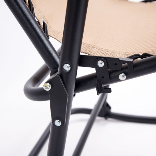 Costway Folding Zero Gravity Rocking Chair Rocker Porch Outdoor Patio w/ Headrest