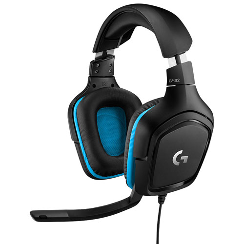 Logitech G432 Gaming Headset with Microphone - Black