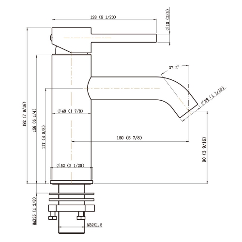 Single-Handle Bathroom Basin Faucet, Modern Commercial Light Chrome-LIVINGbasics