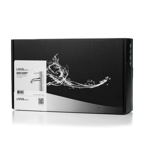 Single-Handle Bathroom Basin Faucet, Modern Commercial Light Chrome-LIVINGbasics