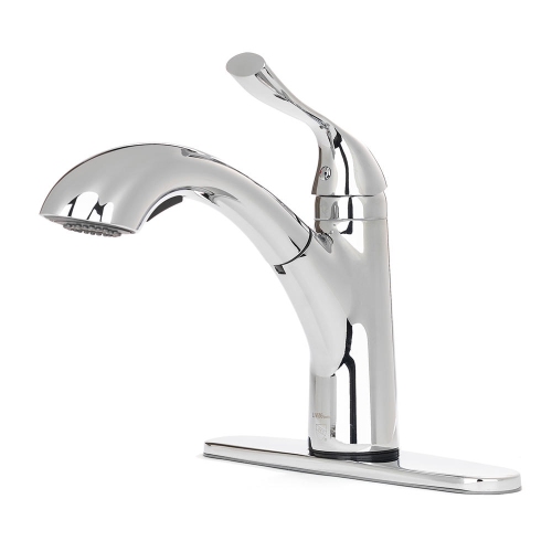 LIVINGbasics™ Single Handle Pull-Out Kitchen Sink Faucet, Single Lever Handle