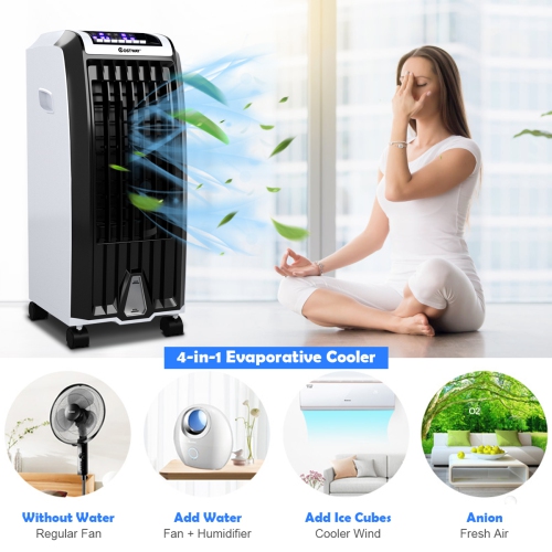 Humidificateur-ventilateur portatif à évaporation d’air avec télécommande