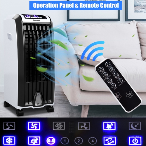 Humidificateur-ventilateur portatif à évaporation d’air avec télécommande