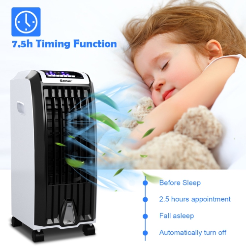 Evaporative Portable Cooler Fan Anion Humidify W/ Remote Control