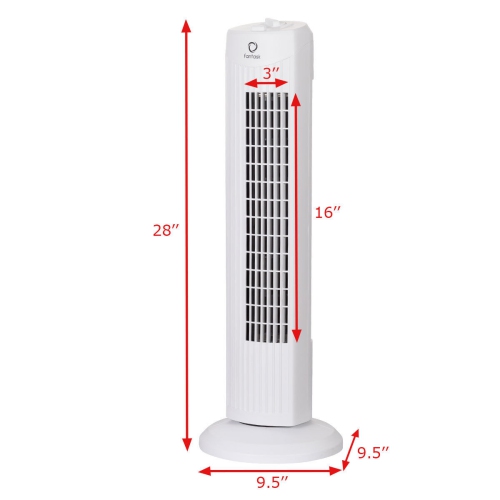 Ventilateur Colonne 45W avec 3 Niveaux de Vitesse, Ventilateur à Tour Oscillante et Silencieux sans Larmes avec Moteur en Cuivre et Poignée, avec