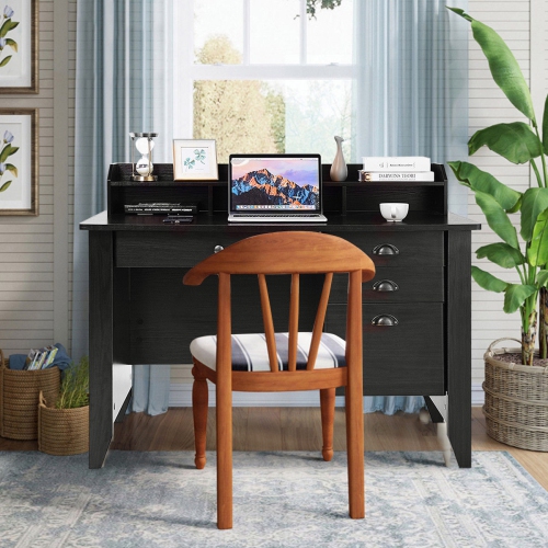 Costway Computer Computer Desk PC Laptop Writing Table Workstation Student Study Furniture Black