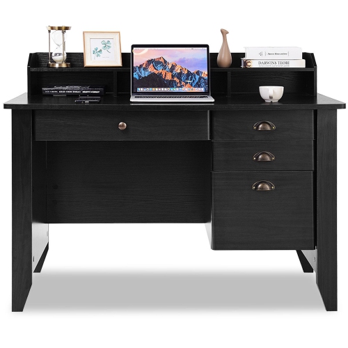 Costway Computer Computer Desk PC Laptop Writing Table Workstation Student Study Furniture Black