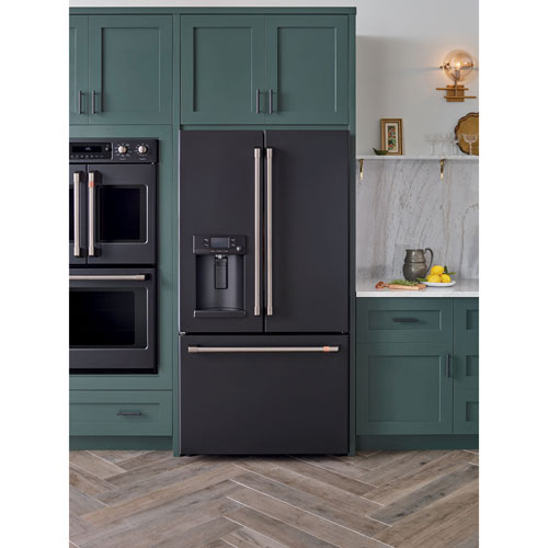 Café 36" 22.2 Cu. Ft. Counter-Depth French Door Refrigerator - Matte Black