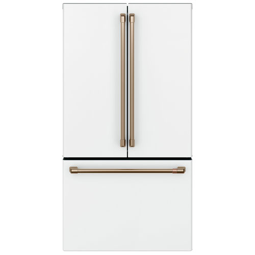 Café 36" 23.1 Cu. Ft. Counter-Depth French Door Refrigerator - Matte White