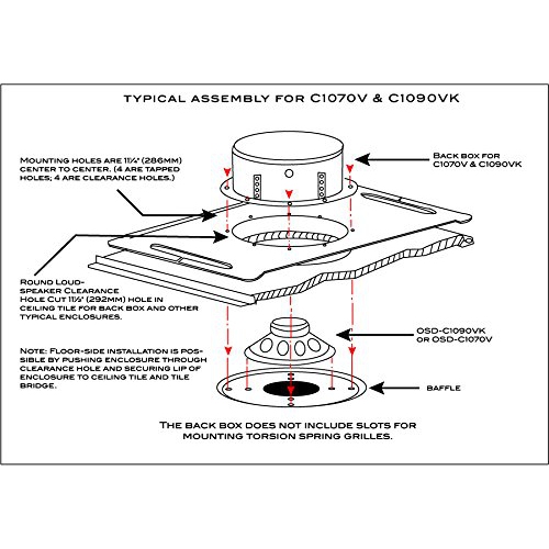 Osd Audio C1090vk 8 Inch 70v Commercial In Ceiling Speaker With