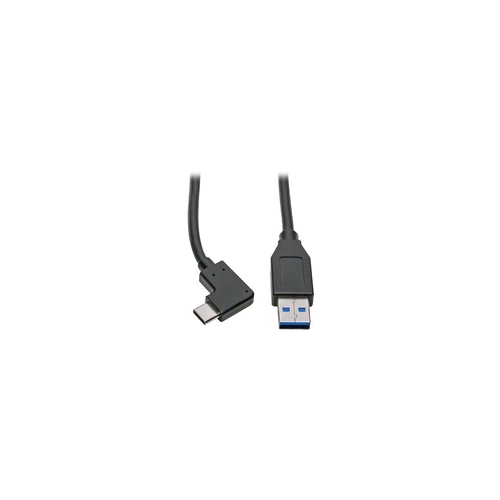 Tripp Lite U428-003-CRA Right-Angle USB-C to USB-A Cable, M/M, 3 ft. U428-003-CRA