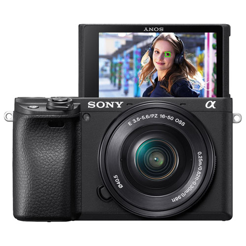 Appareil photo vlogueur sans miroir Alpha a6400 de Sony avec objectif OSS 16-50 mm