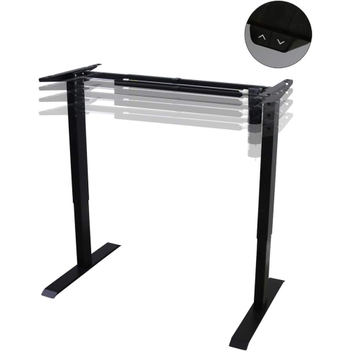 BOOST INDUSTRIES  Floor Standing Fs-Dr48Mii Shallow Motorized/electric Height Adjustable Desk Frame (Black, Frame Only) Great quality and easy assembly