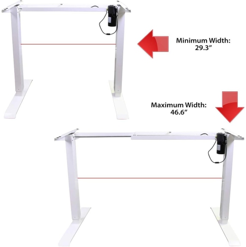 Boost Industries Floor Standing FS-DR48Mii Shallow Motorized/Electric Height Adjustable Desk Frame