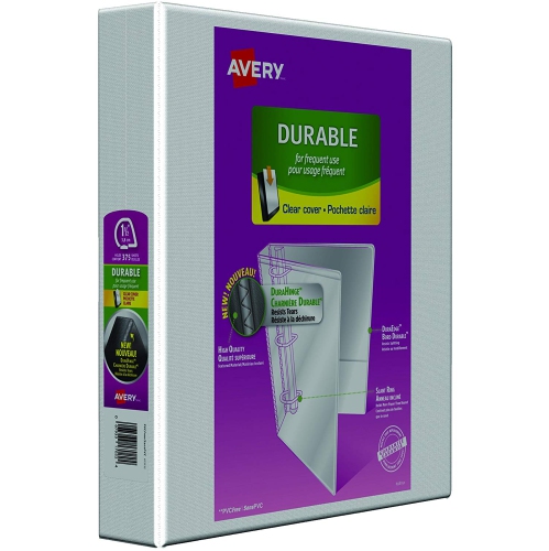avery durable view 3 ring binder 1 5 inch slant d rings white 2 avery 1 5 inch binder
