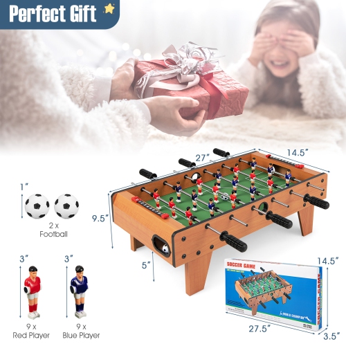 Costway 27" Football Table Competition Game Room Soccer football Sports w/ Legs