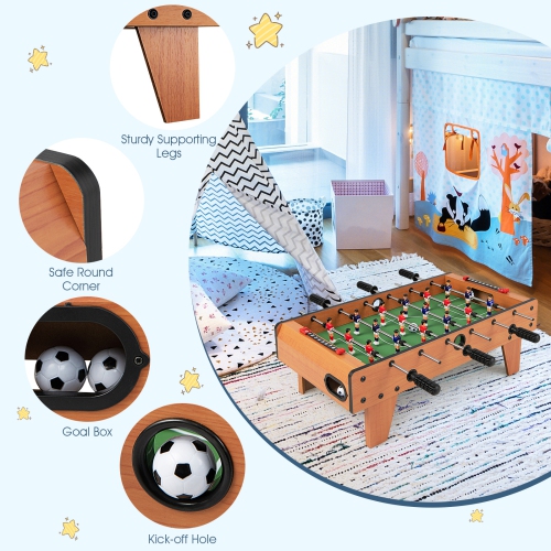 Costway 27" Football Table Competition Game Room Soccer football Sports w/ Legs
