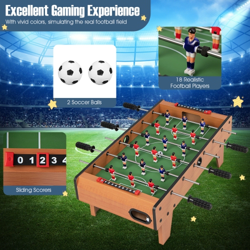 Costway 27" Football Table Competition Game Room Soccer football Sports w/ Legs