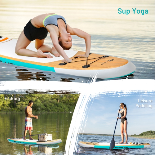 Goplus 11' Inflatable Stand Up Paddle Board W/Bag Aluminum Paddle Pump