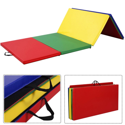 4 X8 X2 Pu Gymnastics Exercise Mat Folding Panel Yoga Tumbling