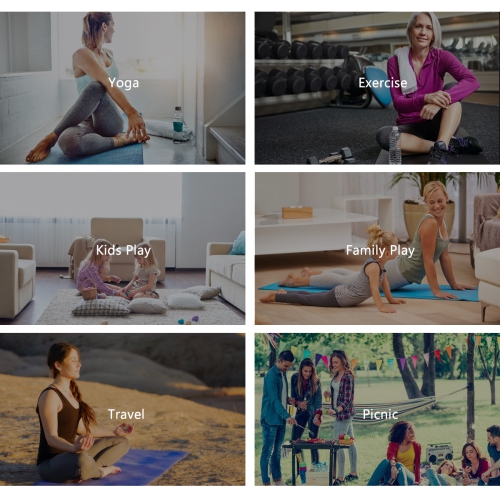 Costway 6'x 2' Gymnastics Exercise Mat Thick 2 Folding Panel Fitness Home Gym