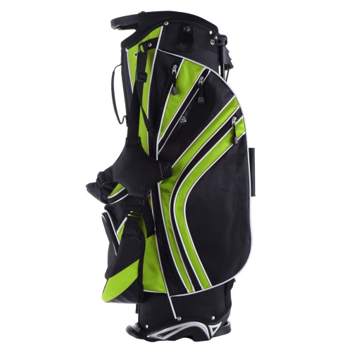 Costway Golf Stand Cart Bag Club w/6 Way Divider Carry Organizer Pockets Storage Green