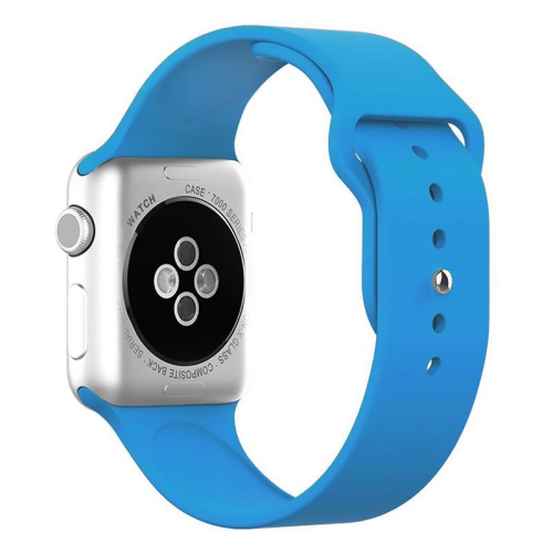Bracelet en silicone bleu saphir de PANDACO pour Apple Watch 38&nbsp;mm/40&nbsp;mm/41&nbsp;mm/42&nbsp;mm