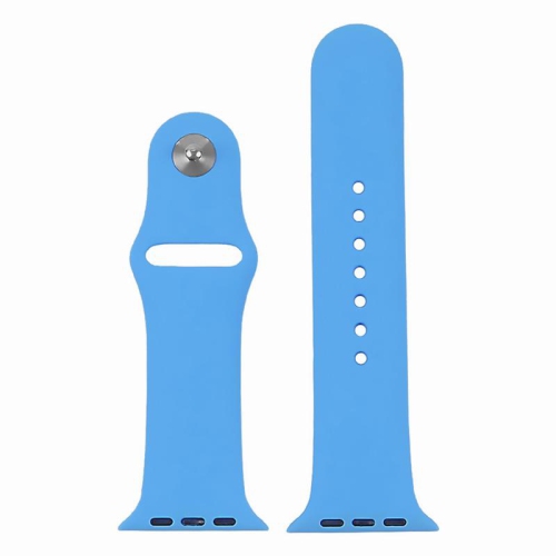 Bracelet en silicone bleu saphir de PANDACO pour Apple Watch 42&nbsp;mm/44&nbsp;mm/45&nbsp;mm/46&nbsp;mm/49&nbsp;mm