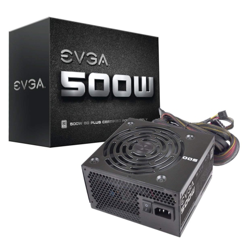 EVGA 100-W1-0500-KR 500 W1, 80+ WHITE 500W, 3 Year Warranty, Power Supply 100-W1-0500-KR