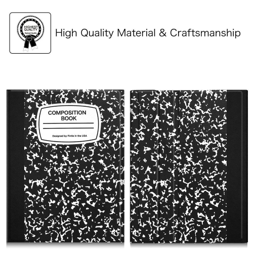 Composition Book Black SlimShell Soft TPU Back Cover w/ Magnetically