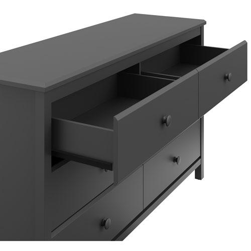 Commode à 6 tiroirs Alpine de Storkcraft - Gris