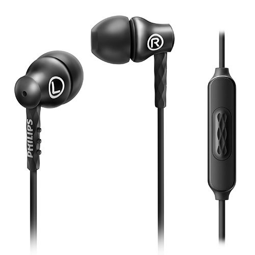 Philips SHE8105 In-Ear Headphones With Mic - Black