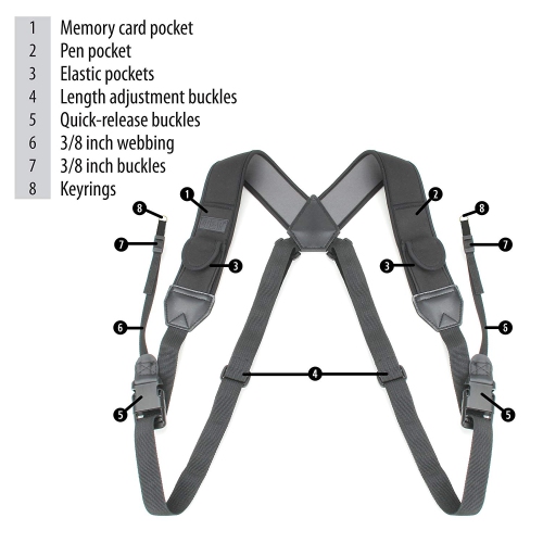 Accessory Power USA Gear DSLR Camera Harness Strap Kit with Comfort Padding and Quick Release System