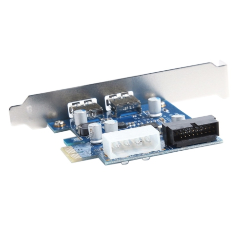 axGear USB 3.0 PCI-E Controller Card 2 External Port w/ Internal 19 Pin Connection