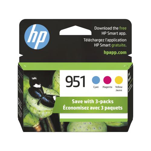 HP  951 3-Pack Cyan/magenta/yellow Original Ink Cartridges, Cr314Fn#140