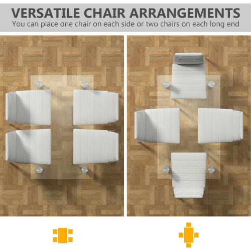 Costway 5pcs Dining Set Table & 4 Chairs Glass Metal Kitchen Breakfast Furniture