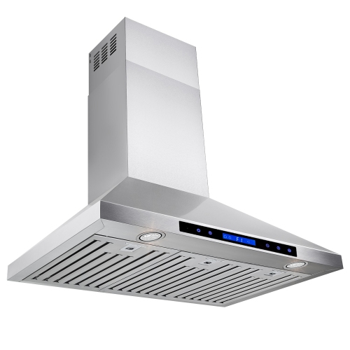 ROXON 900 CFM 30 Inches Range Hood Stainless Steel Wall Mounted Kitchen Exhaust Fan Style RXN-W17-30