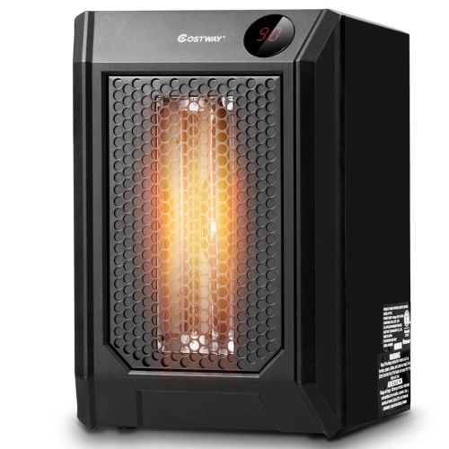 Costway Portable Electric Space Heater 1500W 12H Timer LED Remote Control Room Office