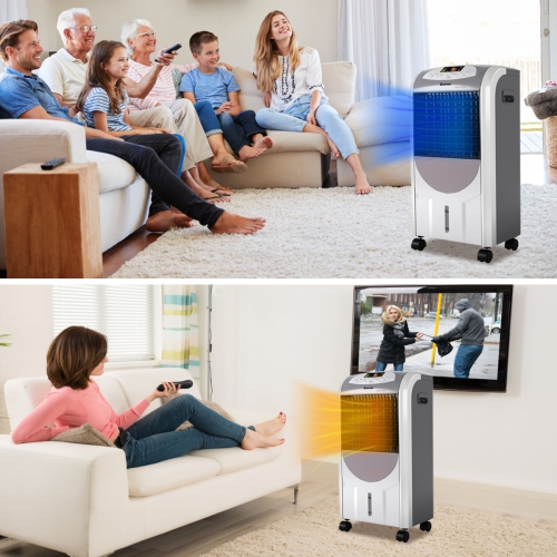 Costway Portable Air Cooler Fan & Heater Humidifier w/ Washable Filter Remote Control