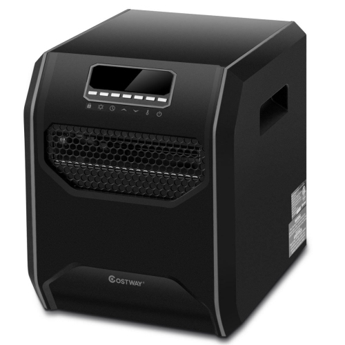 Costway 1500W Portable Electric Space Heater 12H Timer LED Remote Control