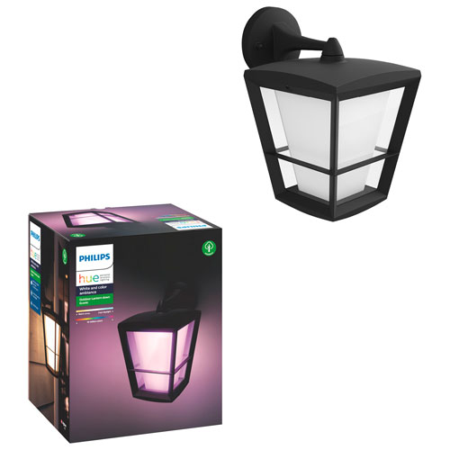 Philips Hue Econic LED Smart Outdoor Lantern Down Wall Light - White and Colour Ambiance