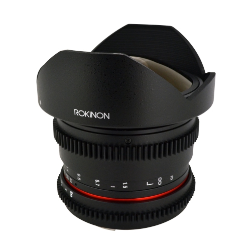 ROKINON® 8mm T3.8 Cine HD Fisheye Lens w/Removable Hood for Sony Alpha Mount