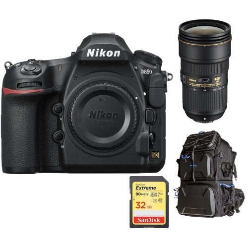 Nikon D850 DSLR Camera With Nikon AF-S NIKKOR 24-70mm ED VR Lens Bundle